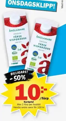 Pekås Änglamark vispgrädde erbjuda