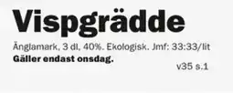 Pekås Vispgrädde erbjuda