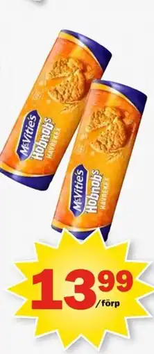 Pekås McVitie's Hobnobs havrekex erbjuda