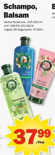 Pekås Herbal Essences Schampo, Balsam erbjuda