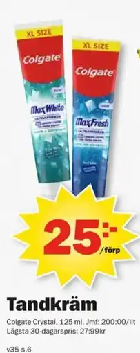 Pekås Colgate Tandkräm erbjuda