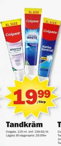 Pekås Colgate tandkräm erbjuda