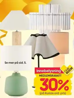 Rusta Innebelysning erbjuda