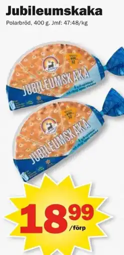 Pekås Polarbröd jubileumskaka erbjuda