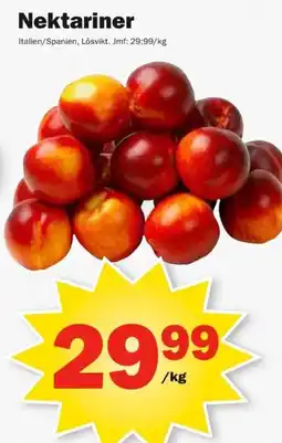 Pekås Nektariner erbjuda