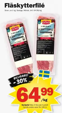 Pekås Scan fläskytterfilé erbjuda