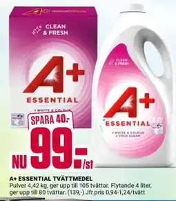 ÖoB A+ ESSENTIAL TVÄTTMEDEL erbjuda