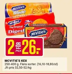 ÖoB MCVITIE'S KEX erbjuda