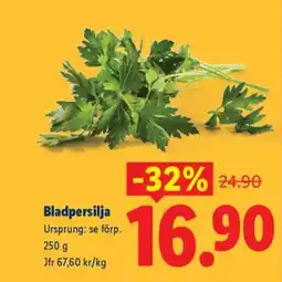Lidl Bladpersilja erbjuda