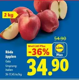 Lidl Röda äpplen erbjuda