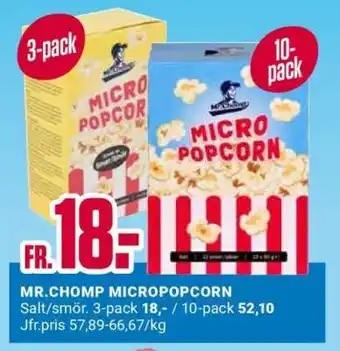 ÖoB MR.CHOMP MICROPOPCORN erbjuda