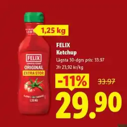 Lidl Felix ketchup erbjuda