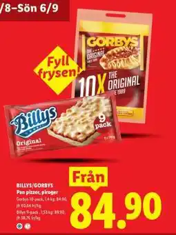 Lidl BILLYS/GORBYS erbjuda