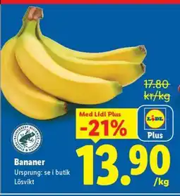Lidl Bananer erbjuda