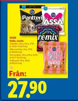 Lidl FAZER Godis, snacks erbjuda