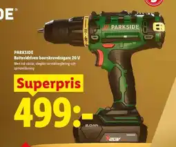 Lidl PARKSIDE Batteridriven borrskruvdragare 20 V erbjuda