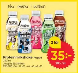 DollarStore Proteinmilkshake Propud erbjuda
