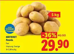 Lidl Matriket Potatis erbjuda