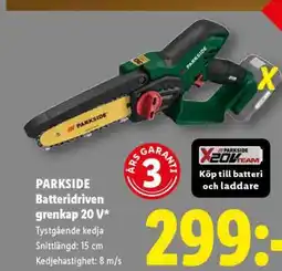 Lidl PARKSIDE Batteridriven grenkap 20 V erbjuda