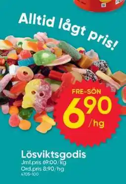 DollarStore Lösviktsgodis erbjuda