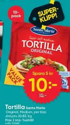 DollarStore Tortilla Santa Maria erbjuda