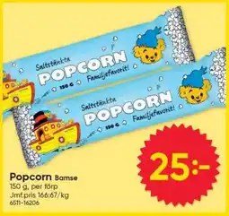 DollarStore Popcorn Bamse erbjuda
