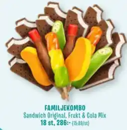 Hemglass Familjekombo Sandwich Original, Frukt & Cola Mix erbjuda