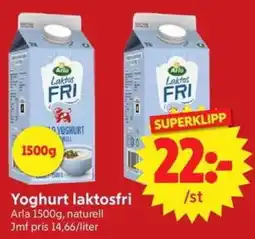 Nya Pulsen Arla Yoghurt laktosfri erbjuda