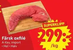Nya Pulsen Färsk oxfilé erbjuda