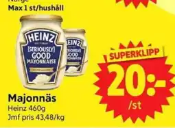 Nya Pulsen Heinz majonnäs erbjuda
