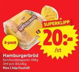 Nya Pulsen Hamburgerbröd erbjuda