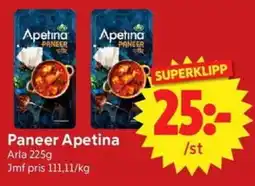 Nya Pulsen Apetina Paneer erbjuda