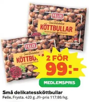 Felix små delikatessköttbullar