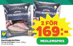 Coop Konsum Guldfågeln kycklingbröstfiléer erbjuda