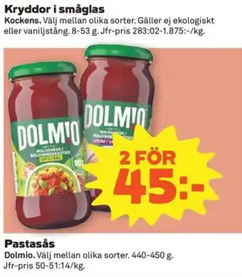 Dolmio pastasås