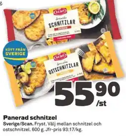 Coop Konsum Scan panerad schnitzel erbjuda