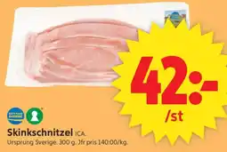 ICA Supermarket Skinkschnitzel erbjuda