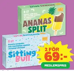 Coop Konsum Triumf glass Ananas split Sitting bull erbjuda