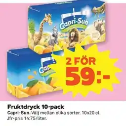 Coop Konsum Capri-Sun fruktdryck erbjuda