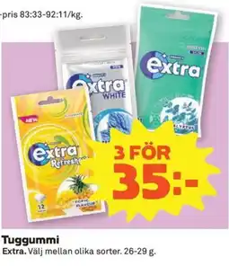 Coop Konsum Extra tuggummi erbjuda
