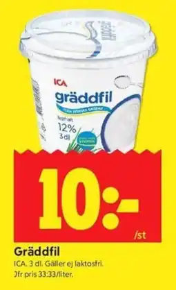 ICA Kvantum Ica gräddfil erbjuda