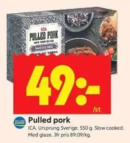ICA Kvantum Ica pulled pork erbjuda