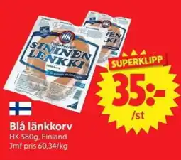 Nya Pulsen Blå länkkorv erbjuda