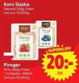 Nya Pulsen Virtu piroger erbjuda