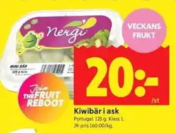 ICA Kvantum Nergi Kiwibär i ask erbjuda