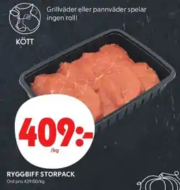 ICA Kvantum Kött ryggbiff storpack erbjuda