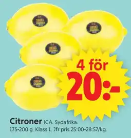 ICA Supermarket Citroner erbjuda