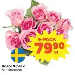 Coop Konsum Rosor 9-pack erbjuda