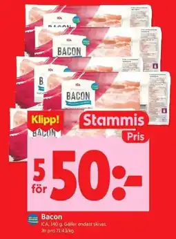 ICA Kvantum Ica bacon erbjuda
