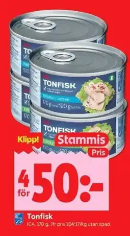 ICA Kvantum Ica tonfisk erbjuda